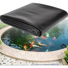 100FT ² usable area, 2 pieces of 5FT * 10FT heavy-duty black HDPE pond lining - UV resistant, suitable for flexible sealing film in fish ponds