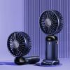 Portable Fan; Handheld Fan Personal Mini Fan 4200mAh Rechargeable With 5 Speeds; Battery Operated Mini Fan With LED Display; 11-21Hs Desk Fan Working
