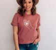 Floral Hand T-shirt, Spiritual Shirt, Psychic Shirt, Floral Top For Girls, Universe Shirt, Camping Gift, Mothers Day Gift, Mom Life Top