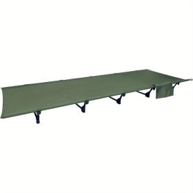 Portable Folding Outdoor Camping Cot Bed, Wide and Comfortable, Breathable, Can Carry 150 kg, with Storage Bag, Travelling, Mountaineering, Hiking (Color: green-1pc)