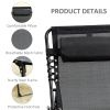 Outsunny Reclining Chaise Lounge Chair, Portable Sun Lounger, Folding Camping Cot, with Adjustable Backrest and Removable Pillow, for Patio, Garden