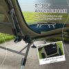 Outsunny Camping Cot for Adults, Folding Bed with Soft Padded Cushions & Headrest, 180¬∞ Adjustable Reclining Lounger