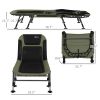 Outsunny Camping Cot for Adults, Folding Bed with Soft Padded Cushions & Headrest, 180¬∞ Adjustable Reclining Lounger