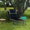 Outsunny Camping Cot for Adults, Folding Bed with Soft Padded Cushions & Headrest, 180¬∞ Adjustable Reclining Lounger