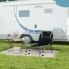 Outsunny Camping Cot for Adults, Folding Bed with Soft Padded Cushions & Headrest, 180¬∞ Adjustable Reclining Lounger